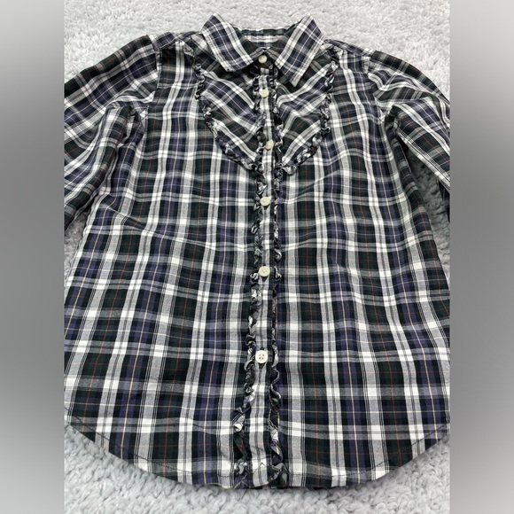 Ralph Lauren Shirt Girls 5 Button Up Plaid Chic Details Polished Preppy Vintage - Picture 2 of 6